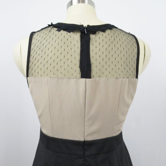 NWOT Angel Eye London Black and Beige Mixed Media Dress M Modcloth - Picture 10 of 16